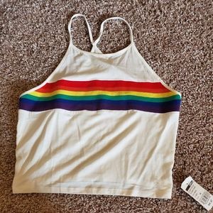 Rainbow crop top